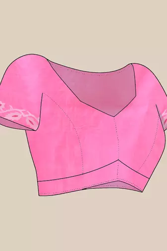 Baby pink muslin soft saree with jamdani designs