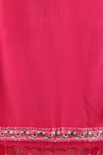 Pink mul cotton soft saree with embroidered borders