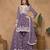 Purple Faux Georgette Sharara Suit 