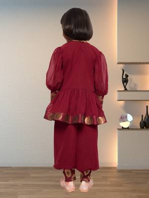 Designer Frock With Bottom and Dupatta- 3 Pcs Set 4