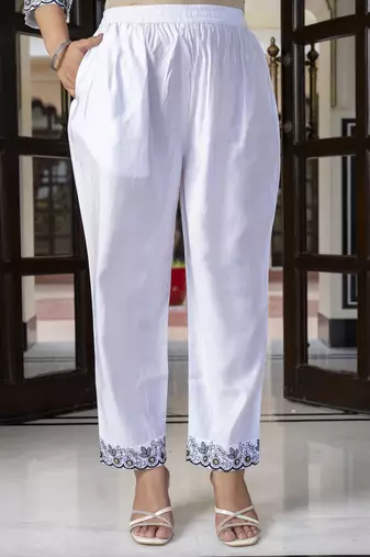 Vredevogel women's embroidered silk blend calf length straight kurta trouser with dupatta set