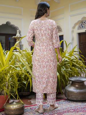 Vredevogel women cotton blend kurta pant dupatta set 2