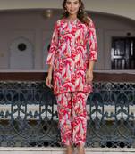 Vredevogel women cotton blend kurta pant set