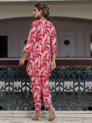 Vredevogel women cotton blend kurta pant set 2