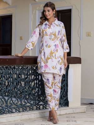 Vredevogel women cotton blend kurta pant set 1