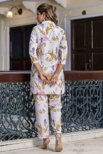 Vredevogel women cotton blend kurta pant set
