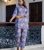 Vredevogel women cotton blend kurta pant set