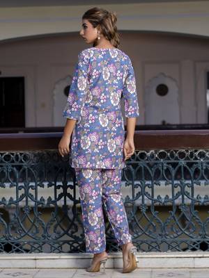 Vredevogel women cotton blend kurta pant set 2