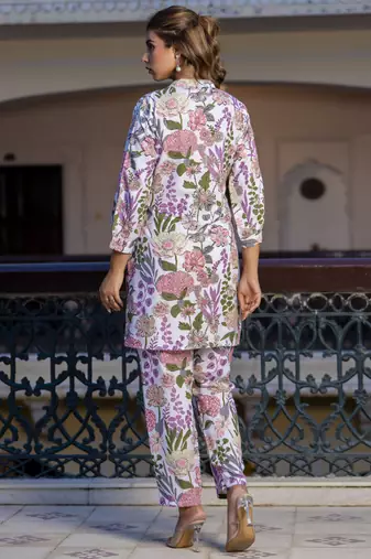 Vredevogel women cotton blend kurta pant set