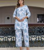 Vredevogel women cotton blend kurta pant set