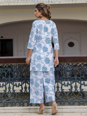 Vredevogel women cotton blend kurta pant set 2