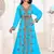 Cyan color full sleeves Handmade Moroccan Kaftan