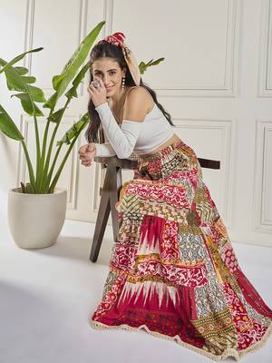 Winered women longline tiered skirt 2