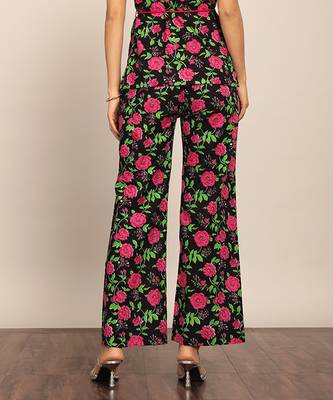 Multicolor floral printed relaxed pant 5