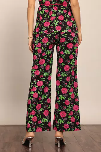 Multicolor floral printed relaxed pant
