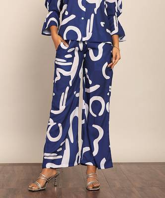 Blue and white relaxed pant 1