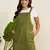 Winered wowen olive pinafore dress