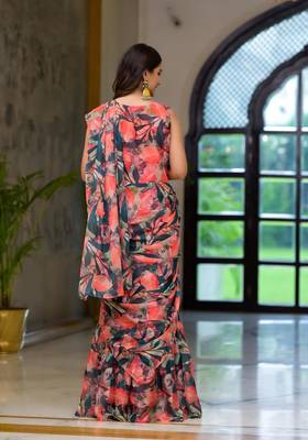 Gorgeous Ready to Wear Gown Saree Without Blouse 3
