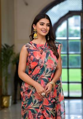 Gorgeous Ready to Wear Gown Saree Without Blouse 4