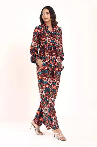 Multi muslin floral co-ord set