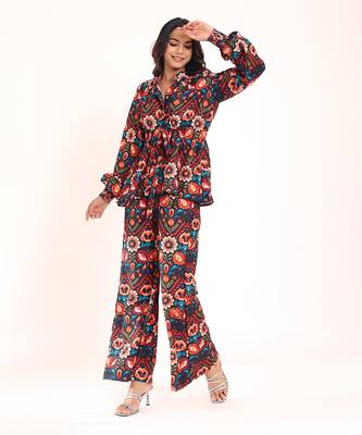 Multi muslin floral co-ord set 4