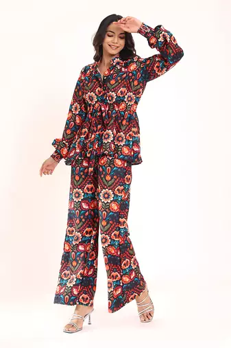 Multi muslin floral co-ord set