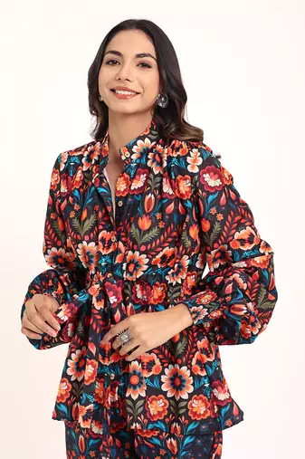 Multi muslin floral co-ord set