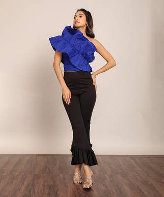 Blue glaze cotton solid top 3