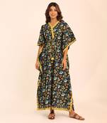 Multi cotton floral kaftan set