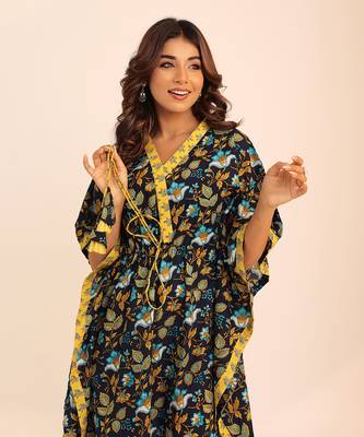 Multi cotton floral kaftan set 4
