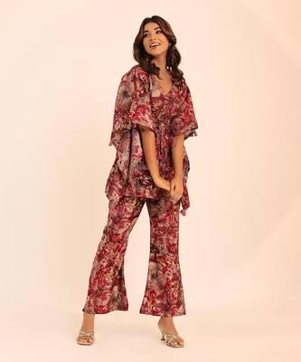 Multi muslin floral co-ord set 3