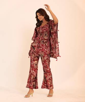 Multi muslin floral co-ord set 4