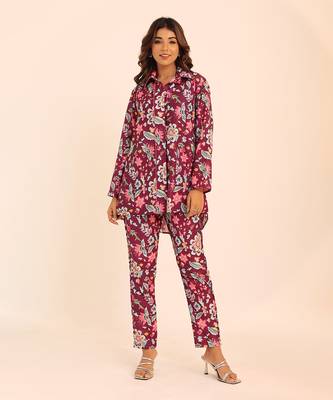 Multi muslin floral co-ord set 1