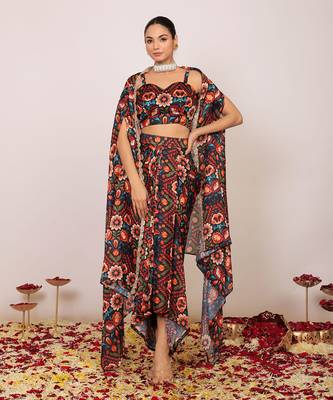 Multi fionna georgette floral co-ord set 1