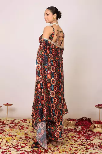 Multi fionna georgette floral co-ord set
