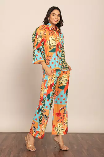 Multi fionna georgette floral co-ord set