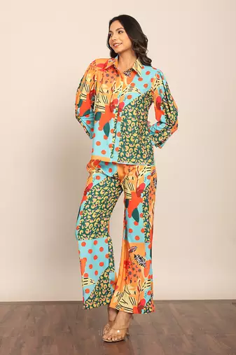 Multi fionna georgette floral co-ord set