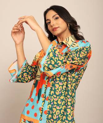 Multi fionna georgette floral shirts 3