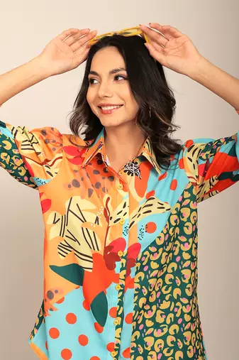 Multi fionna georgette floral shirts