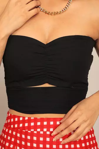 Black and red cotton top With Skirt Co-ord Set