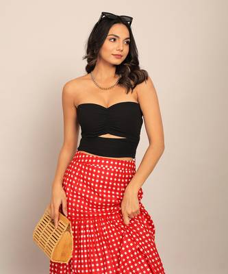 Black cotton solid top 3