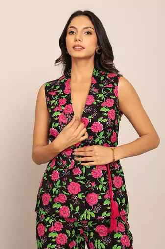 Multi cotton floral top
