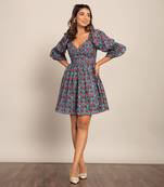 Multi cotton floral dress