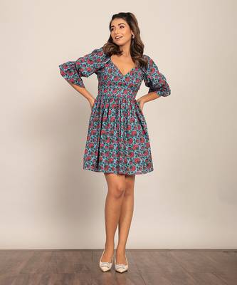 Multi cotton floral dress 3