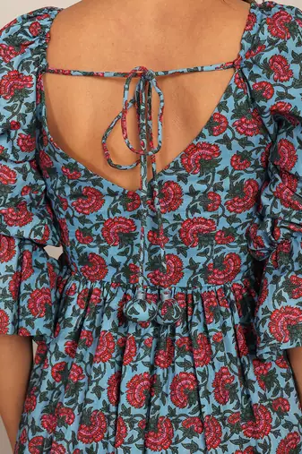 Multi cotton floral dress