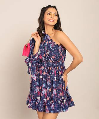 Multi georgette floral dress 5