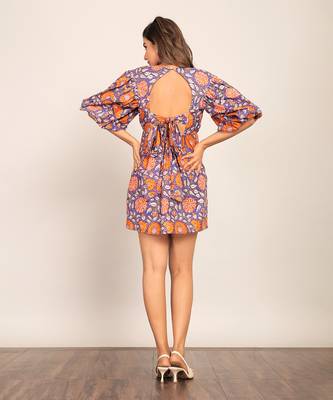 Multi cotton floral dress 6