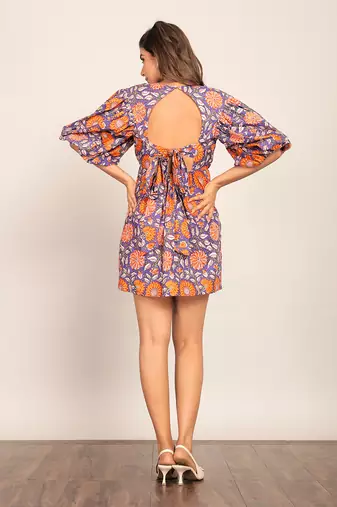 Multi cotton floral dress