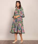 Multi cotton floral dress