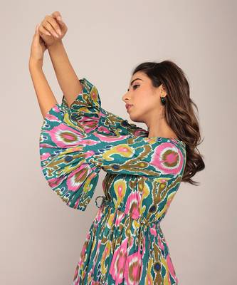 Multi cotton floral dress 5